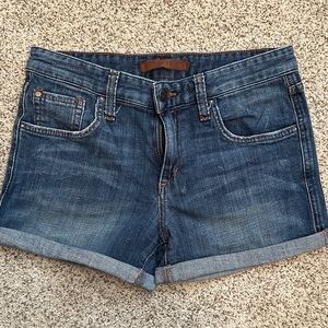 Joes Dark Blue Denim Roll-Cuff Women's Shorts - 24